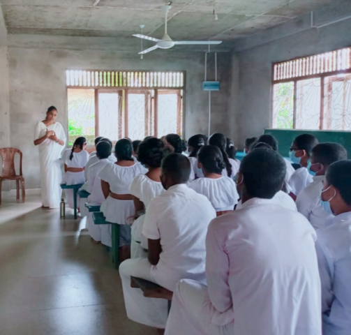 A drug prevention program for students of Homagama Mullegama Sri Sucharithodaya Dhamma School.